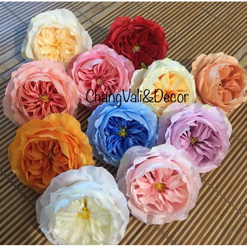 Đầu bông hoa hồng lụa OHASA cao cấp dk 11cm ,trang trí decor siêu đẹp