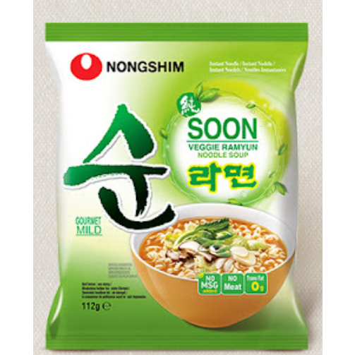 Combo 5 Gói Mì Chay Soon Veggie ramyun Nongshim 112g