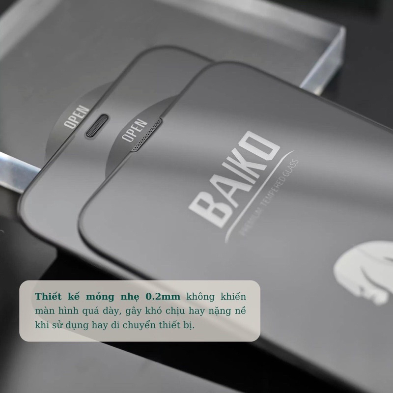 Kính cường lực iPhone KINGKONG BAIKO Full màn hình 6plus/7/8plus/x/xs/11/12/13/14/15/pro/max/promax/Plus - AMSG