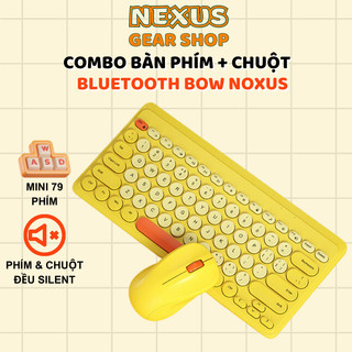 Bàn phím chuột không dây BOW nhiều màu siêu xinh kết nối chuẩn 2.4ghz tương thích máy tính, laptop