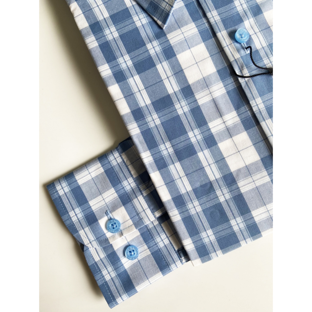 Áo Sơ Mi Dài Tay Dáng Suông Vạt Ngang Vĩnh Tiến GTB 355