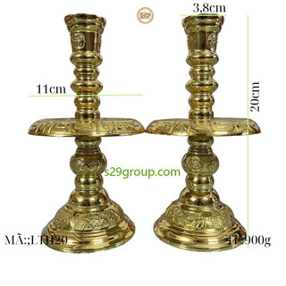 Cặp đèn thờ cúng gia tiên bằng đồng cao 20cm,hàng cao cấp loại 1