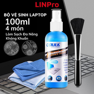 Bộ vệ sinh laptop opula làm sạch đa năng dùng vệ sinh laptop, máy tính, bàn phím, điện thoại, máy ảnh 4 món – linpro