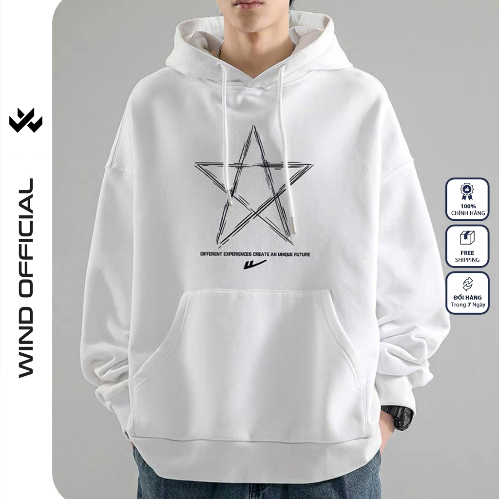 Áo hoodie unisex form rộng WIND STAR bản Premium nỉ ngoại nam nữ oversize
