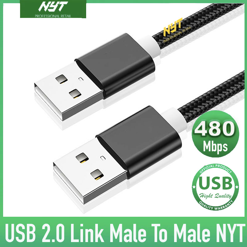 Dây USB 2.0 Link 2 Đầu Đực Bọc Dù Cao Cấp NYT DLN103 BH 12T Đổi Mới