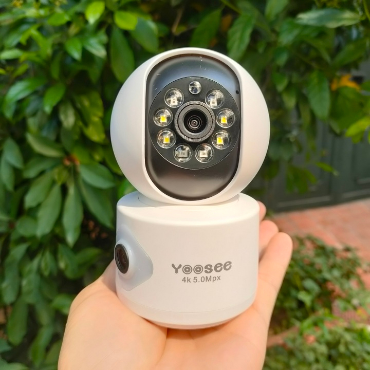 Camera yoosee 2 mắt trong nhà 5.0Mpx siêu nét, góc rộng, quay quét 360 độ, đàm thoại 2 chiều, có màu ban đêm