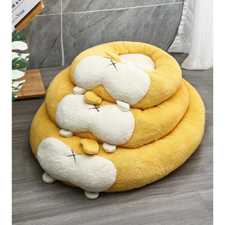 Đệm ổ nằm, nệm ngủ cho Chó Mèo Mùa Đông Cao Cấp - Đệm lót lông hình mông Corgi cực xinh