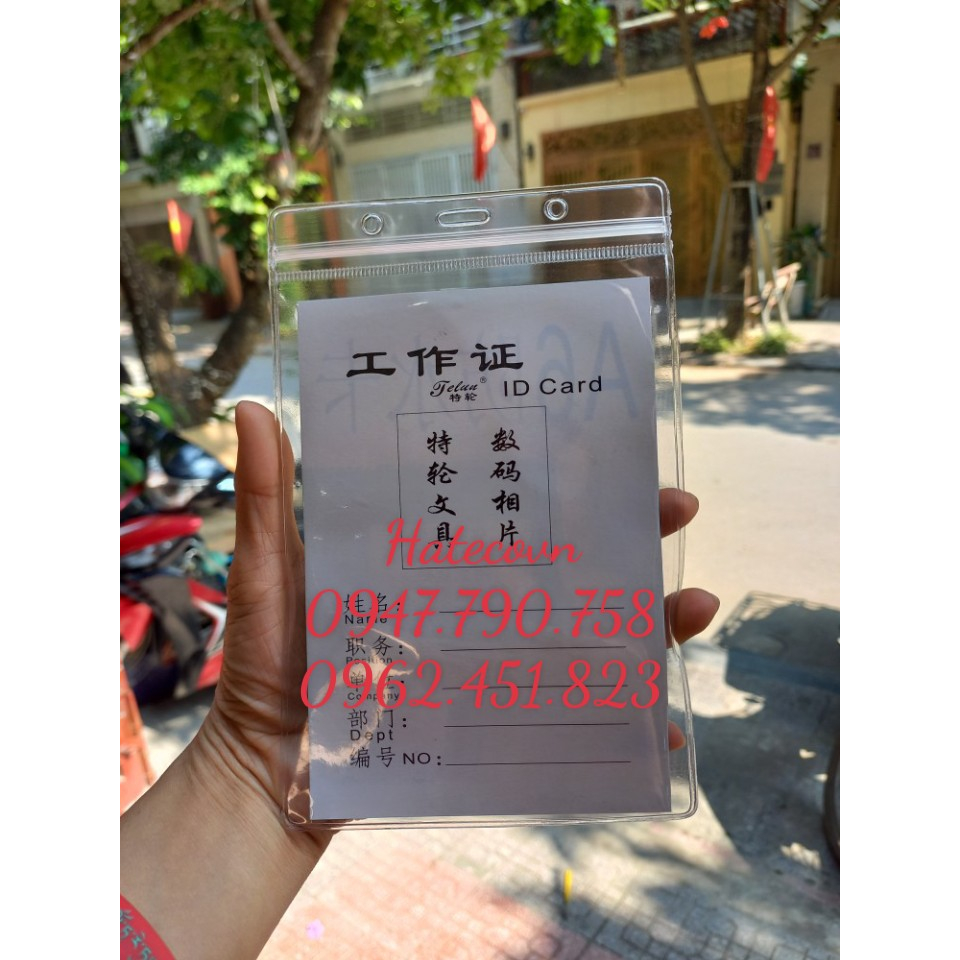 Thẻ nhà báo, sự kiện A6 - 506 / 503/ 504 / 303 / 304, kích thước 118*182mm - thẻ cao cấp có khóa zip chống nước