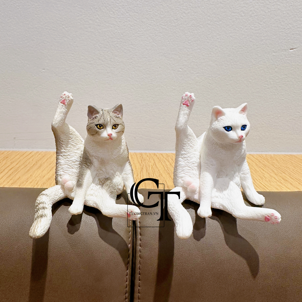 Mô hình tượng Mèo Mỹ Diệu | Mèo ngồi bầy hầy