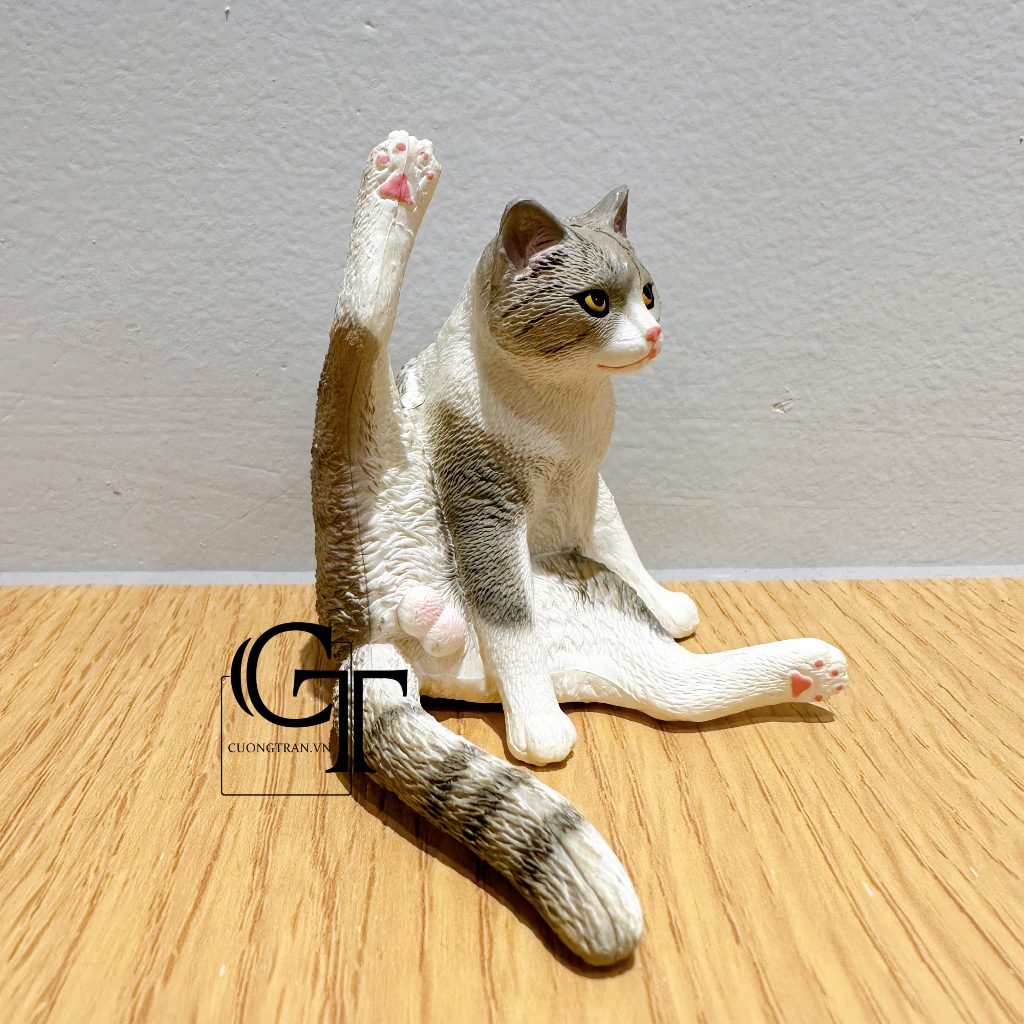 Mô hình tượng Mèo Mỹ Diệu | Mèo ngồi bầy hầy