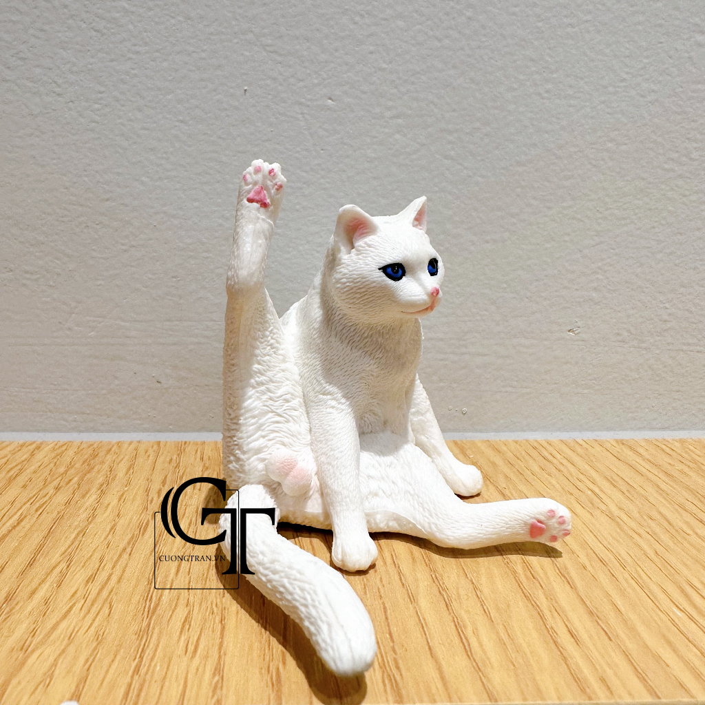 Mô hình tượng Mèo Mỹ Diệu | Mèo ngồi bầy hầy
