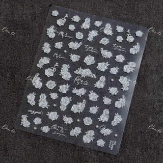 Sticker nail 5D lụa trang trí móng
