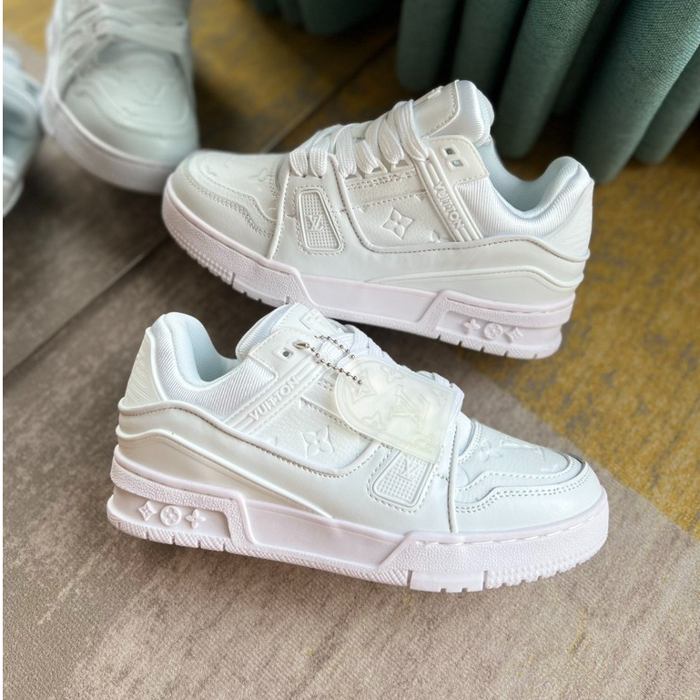 Giày Louis Vuitton Trainer White, Giày LV Trainer Bản Full Trắng Hàng Cao Cấp Dễ Phối Đồ,Hót Trend 2023 Full Phụ Kiện | BigBuy360 - bigbuy360.vn