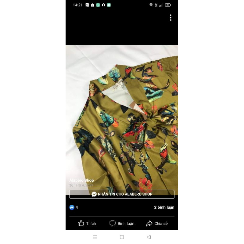 Áo lụa hoạ tiết