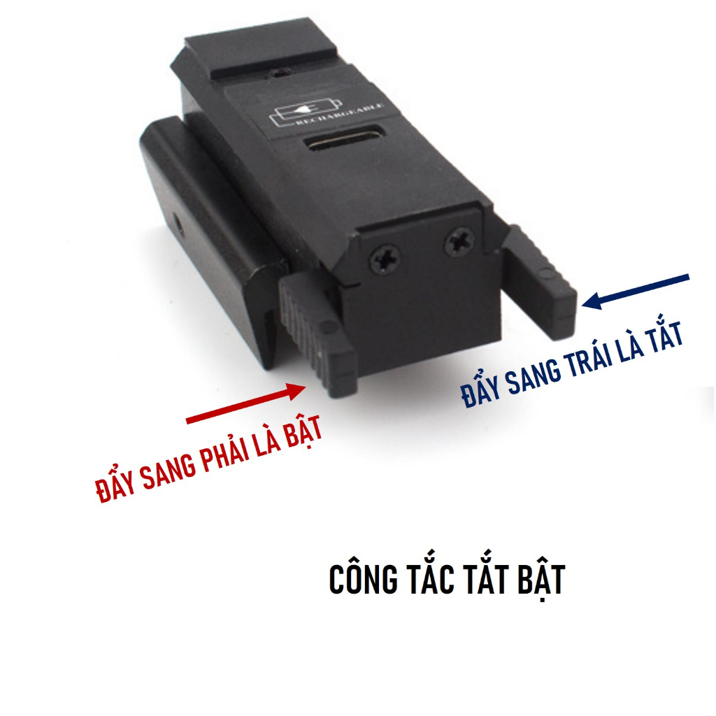 Đèn Laze Con Dán Tia Xanh Lá Kim Loại Sạc Type C Chân 11mm hoặc 20mm | Đồ Chơi Tương Lai