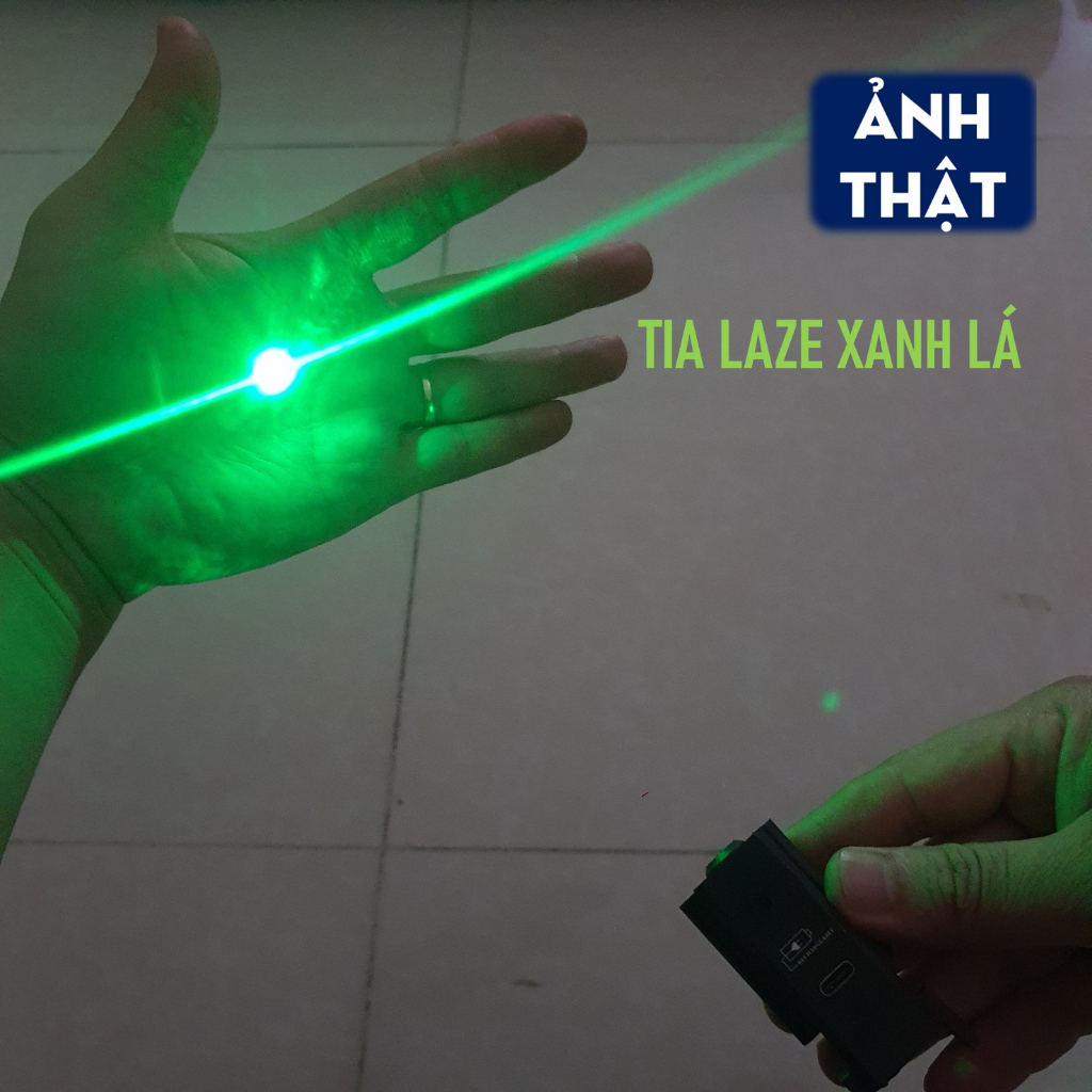 Đèn Laze Con Dán Tia Xanh Lá Kim Loại Sạc Type C Chân 11mm hoặc 20mm | Đồ Chơi Tương Lai