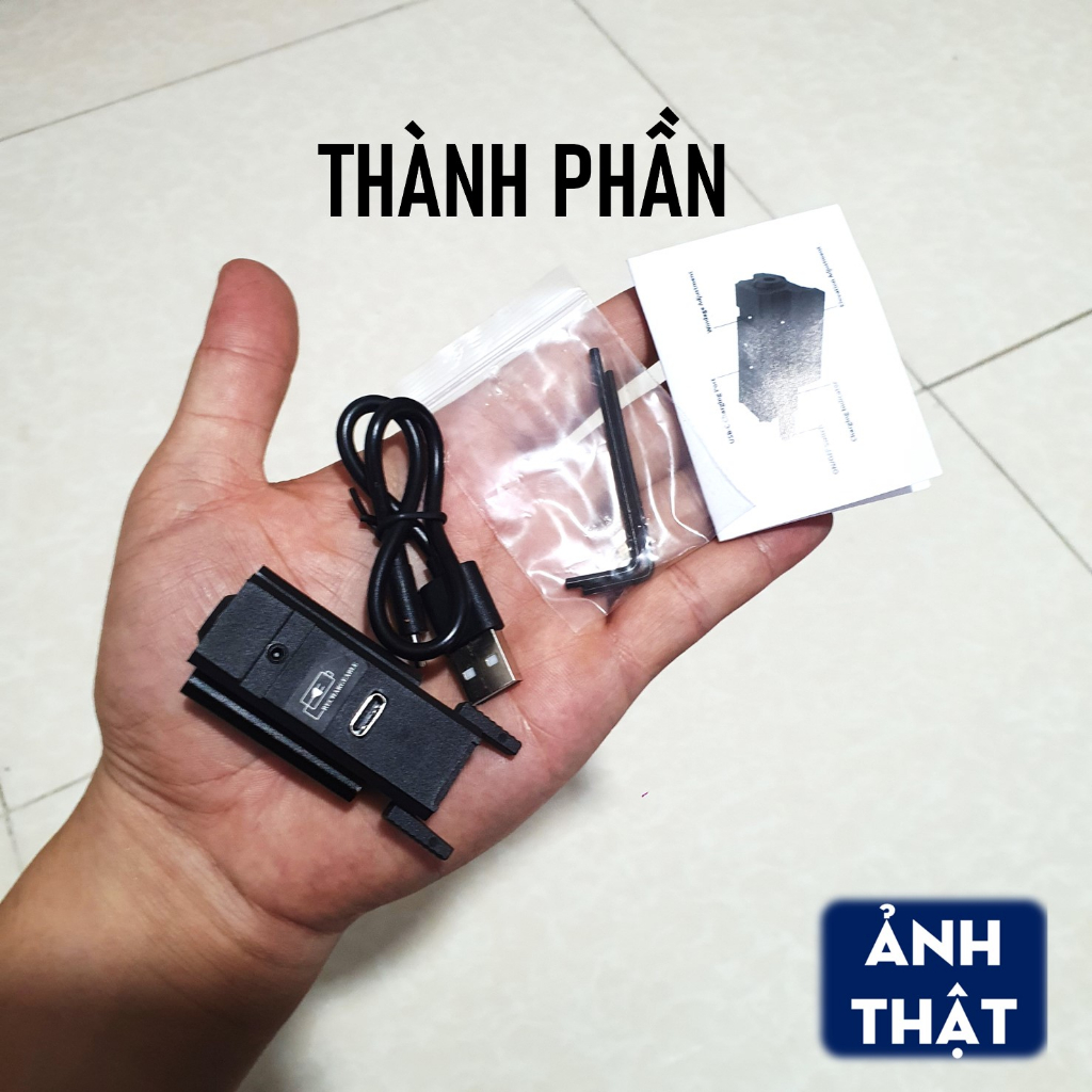 Đèn Laze Con Dán Tia Xanh Lá Kim Loại Sạc Type C Chân 11mm hoặc 20mm | Đồ Chơi Tương Lai