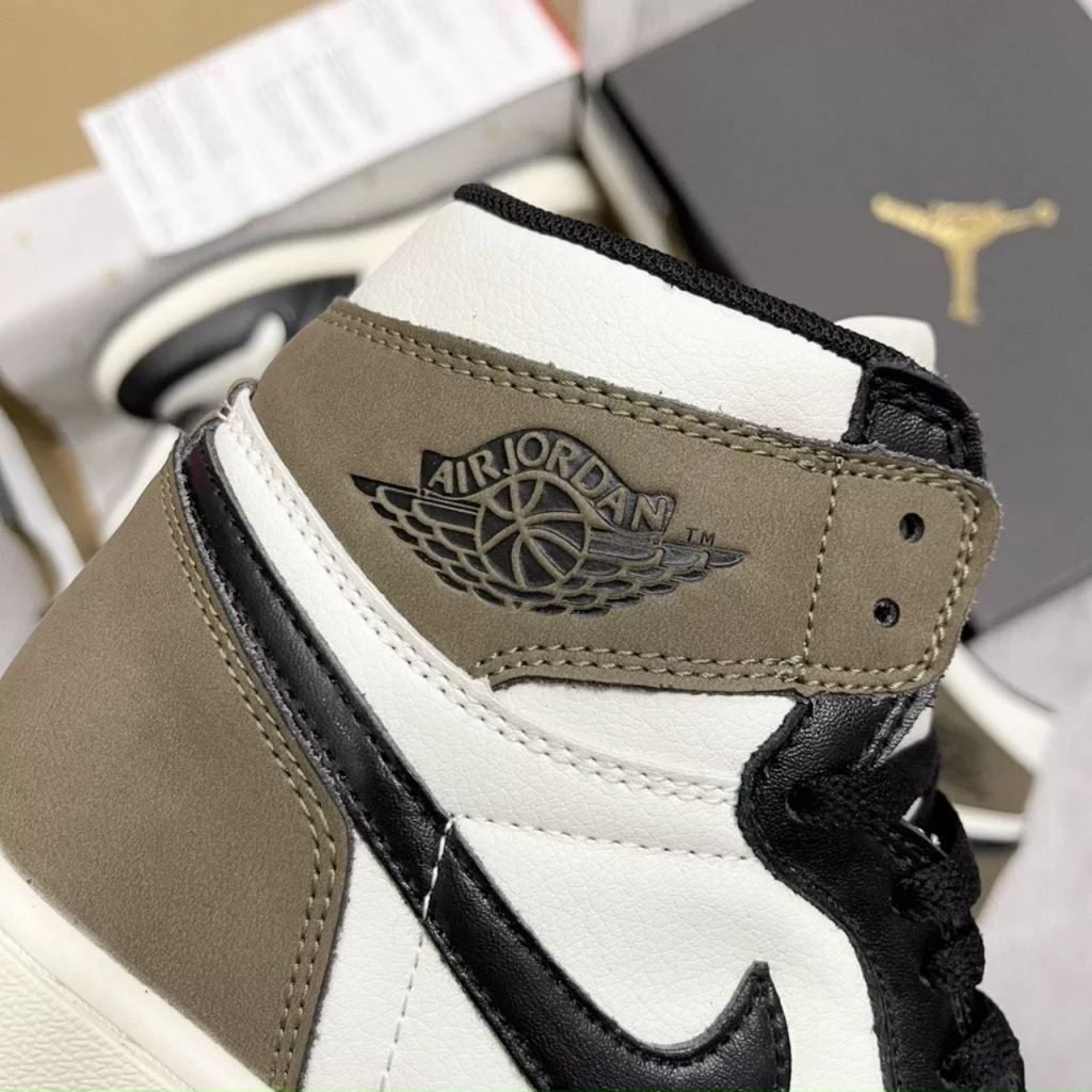 Giày Jordan 1 Retro High OG – Dark Mocha, JD1 Cao Đen Trắng Phối Nâu Da Nhám Cao Cấp