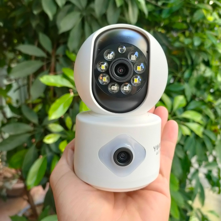 Camera yoosee 2 mắt trong nhà 5.0Mpx siêu nét, góc rộng, quay quét 360 độ, đàm thoại 2 chiều, có màu ban đêm