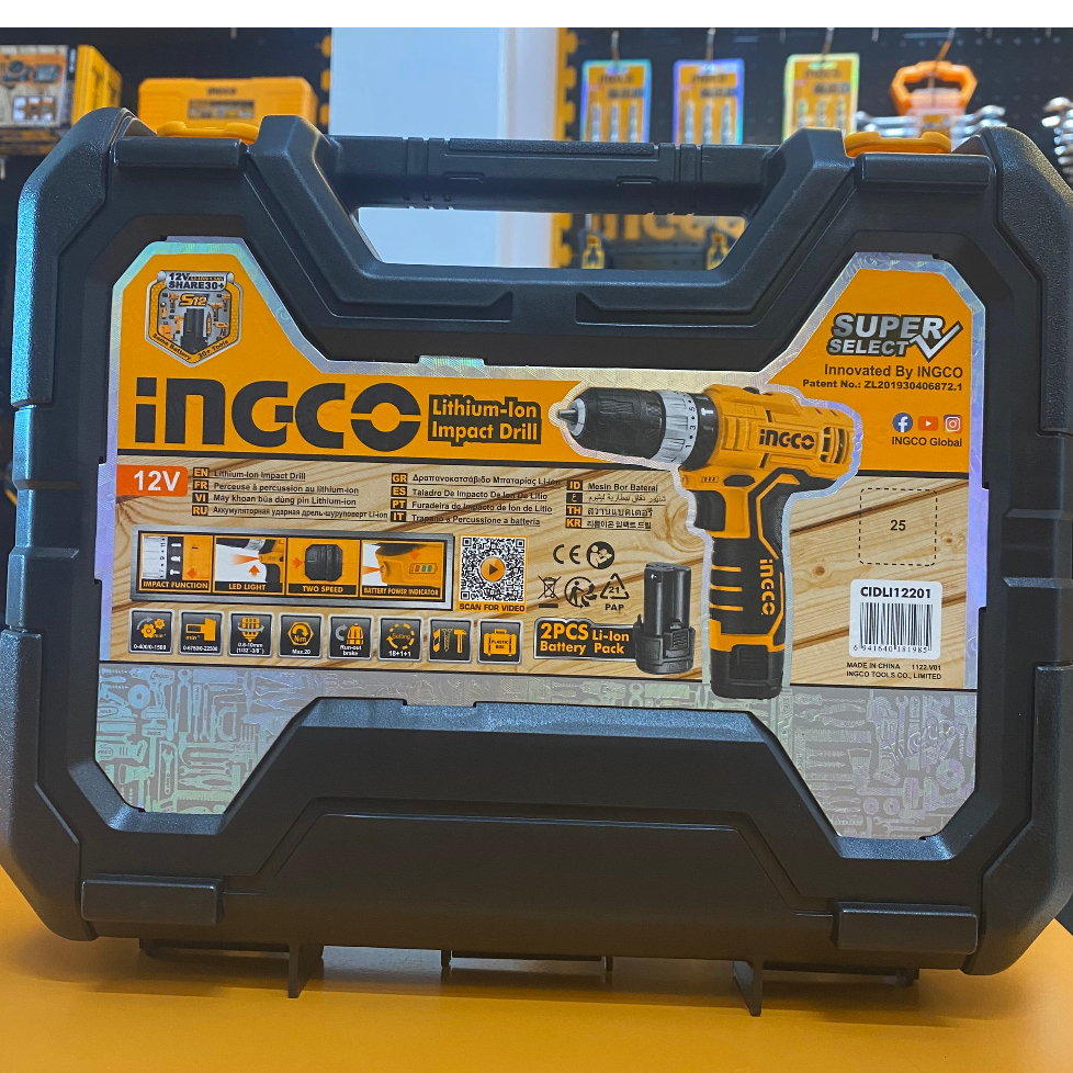 Máy khoan pin 12v INGCO CIDLI12201 3 chức năng