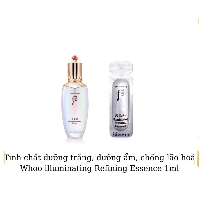 Gói Tinh Chất Tái Sinh Bừng Sáng Làn Da Whoo Illuminating Regenerating Essence 1ml