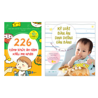 Sách combo 2 cuốn: 226 công thức ăn dặm kiểu mẹ nhật + kỷ luật bàn ăn - dinh dưỡng cân bằng