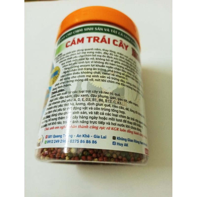 CÁM HOA QUẢ CHO CHIM CHÀO MÀO SINH SẢN SỐ 1 VITAMIN KHOÁNG CHẤT VỪA ĐỦ CHIM SINH SẢN TỐT KÍCH CỒ TẠO PHÔI