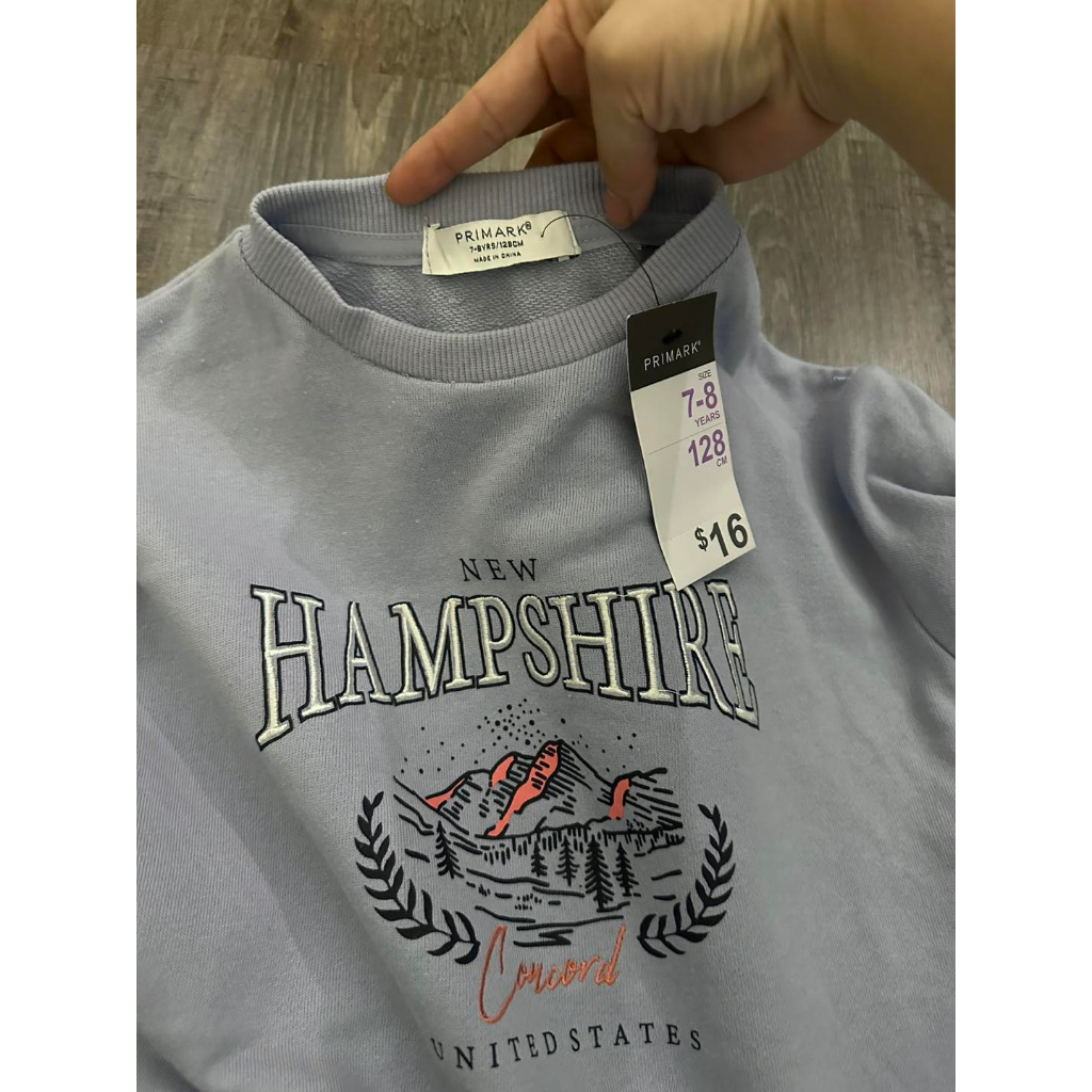 Váy nỉ xanh chân kẻ bé gái prima