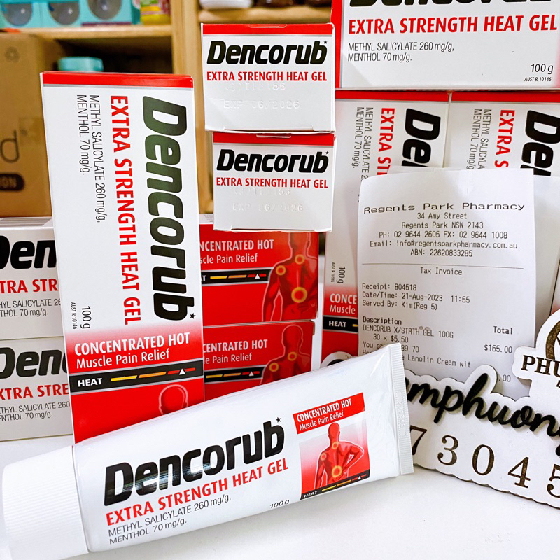 DATE 8/2026 - MUA TRỰC TIẾP TẠI PHARMACY ÚC - DẦU XOA BÓP GIẢM ĐAU NHỨC DENCORUB EXTRA STRENGTH HEAT GEL 100G