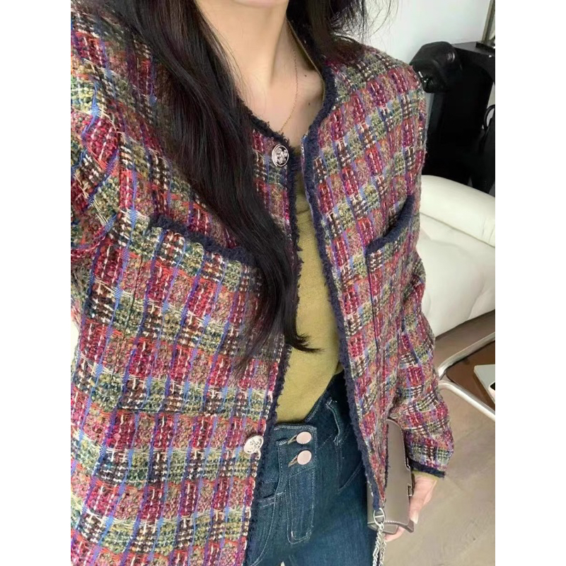 Áo dạ tweed, áo khoác thu đông hàng QCCC chuẩn form LA CHIC