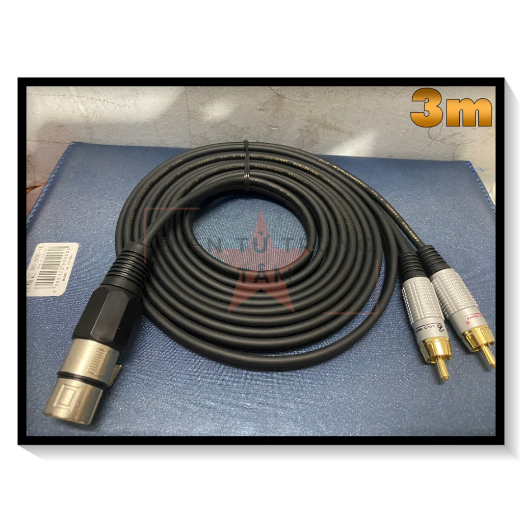 Dây Canon Cái Ra 2 Đầu AV 3M - Giá 1 sợi