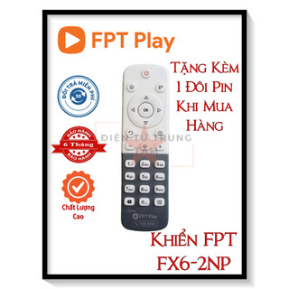 Remote điều khiển đầu thu fpt play box px6-2np, truyền hình fpt