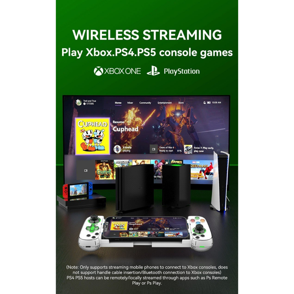 Tay cầm chơi game bluetooth BSP-D7 dành cho Android IOS Switch PC chơi PUBG qua APP ShootingPlus V3 - DC5116