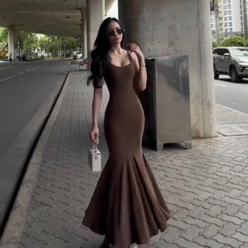 Váy đầm body đuôi cá dáng dài siêu tôn dáng, đầm đi biển đi tiệc... - Thun dẻo