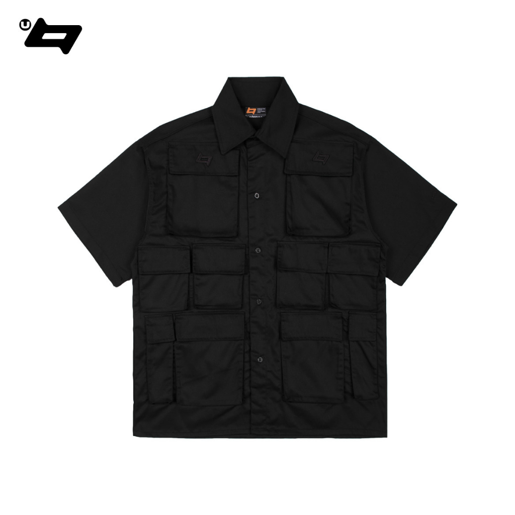 Áo sơ mi local brand By Unispace áo form rộng tay lỡ túi hộp unisex nam nữ Pockets Shirt