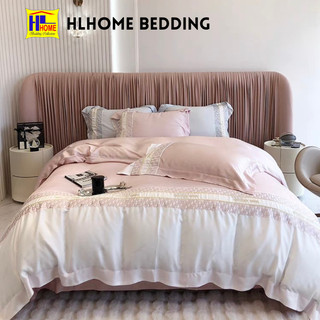 Bộ chăn ga tencel Hlhome thời thượng d-I-o-r set vỏ 4 món thoáng mát, mềm mại