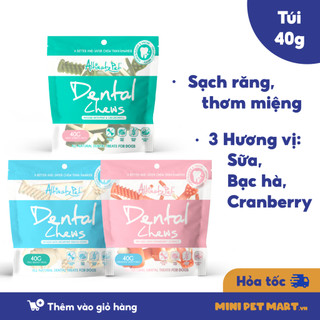 Que Chăm Sóc Răng Miệng ALTIMATE PETS DENTAL CARE Xương Gặm Sạch Răng Thơm Miệng CHo Chó Gói 120g - Mini Pet Mart