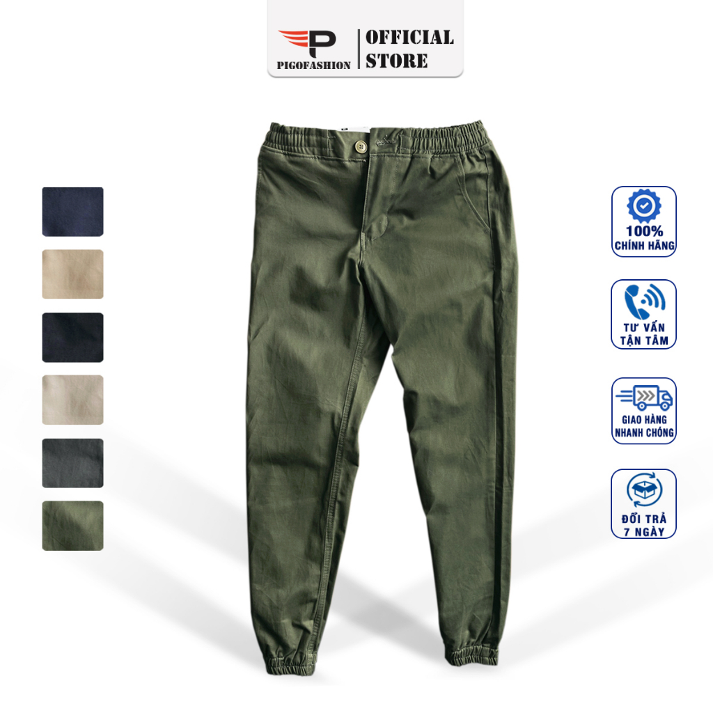 QUẦN JOGGER KAKI NAM CO GIÃN DÁNG TRẺ TRUNG PHONG CÁCH CHÍNH HÃNG SPMJGK01 PIGOFASHION