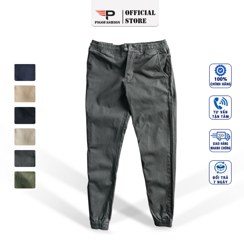 QUẦN JOGGER KAKI NAM CO GIÃN DÁNG TRẺ TRUNG PHONG CÁCH CHÍNH HÃNG SPMJGK01 PIGOFASHION