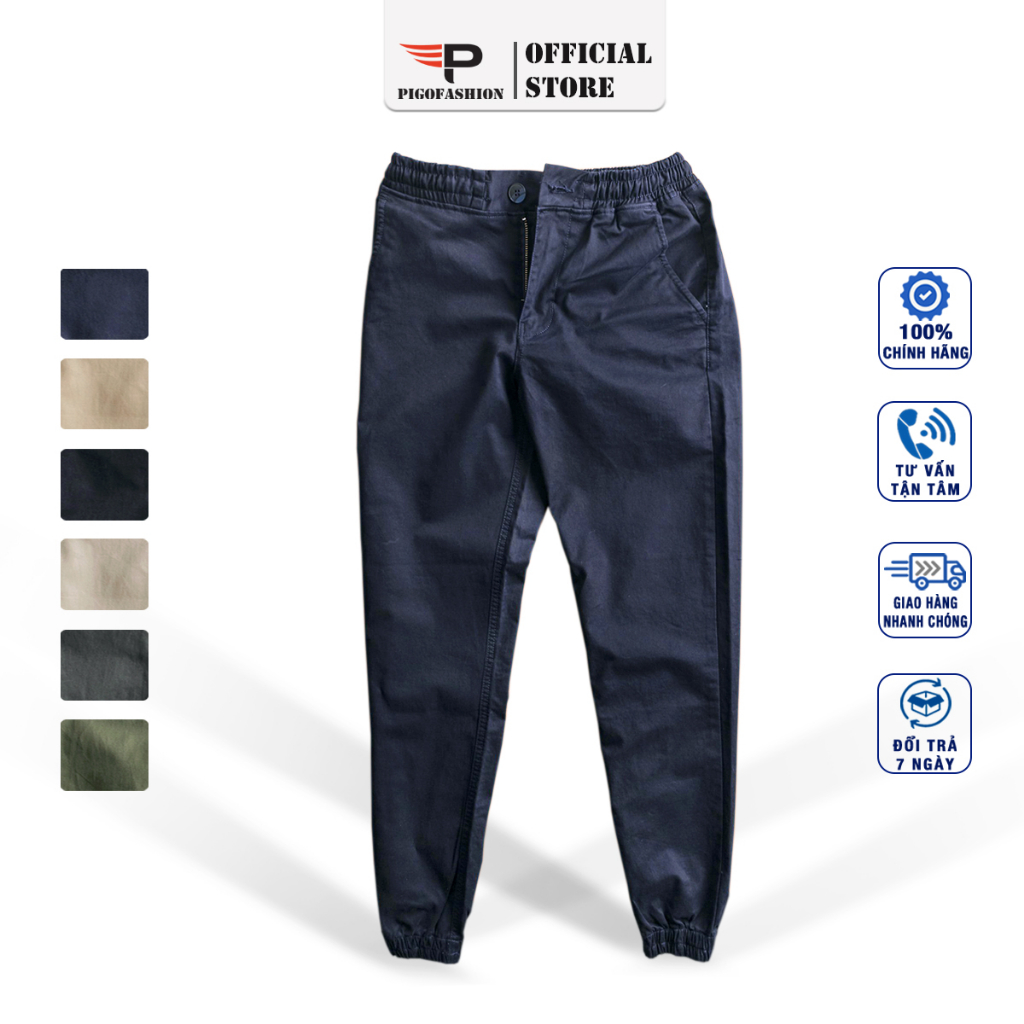 QUẦN JOGGER KAKI NAM CO GIÃN DÁNG TRẺ TRUNG PHONG CÁCH CHÍNH HÃNG SPMJGK01 PIGOFASHION