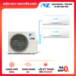 Freeship - daikin multi s inverter 2.5 hp - 1 dàn nóng mkc50rvmv 2 dàn lạnh ctkc25rvmv+ctkc35rvmv