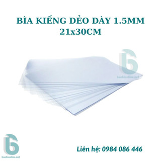 Combo 10 & 20 tấm bìa kiếng dẻo 21 x 30cm dày 1.5mm | bìa kiếng đóng tài liệu - baobionline