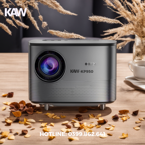 Máy Chiếu Mini KP950 Chính Hãng KAW Chất Lượng Siêu Nét Hỗ Trợ 4K, Độ Sáng Cao, Hệ Điều Hành Androi 10 Bảo Hành 12 Tháng