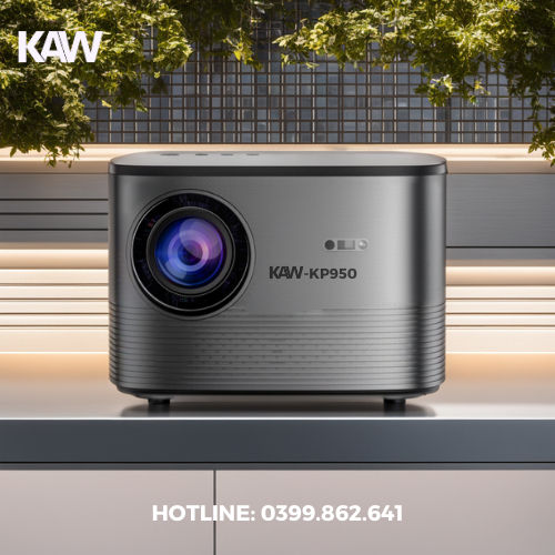 Máy Chiếu Mini KP950 Chính Hãng KAW Chất Lượng Siêu Nét Hỗ Trợ 4K, Độ Sáng Cao, Hệ Điều Hành Androi 10 Bảo Hành 12 Tháng