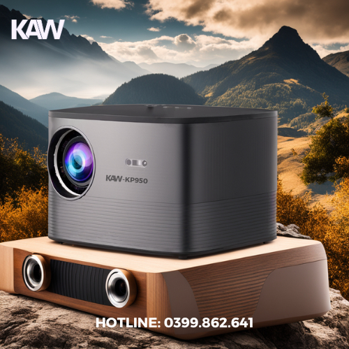 Máy Chiếu Mini KP950 Chính Hãng KAW Chất Lượng Siêu Nét Hỗ Trợ 4K, Độ Sáng Cao, Hệ Điều Hành Androi 10 Bảo Hành 12 Tháng