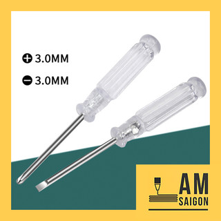 Tua vít , tô vít cộng trừ cán trong suốt mini 3mm