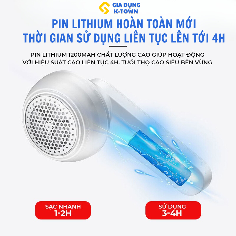 Máy Cắt Lông Xù Quần Áo Dao Cắt 6 Lưỡi Cắt Nhanh Và Sạch - Tặng Kèm Lưỡi Dao