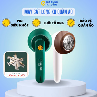 Máy cắt lông xù quần áo dao cắt 6 lưỡi cắt nhanh và sạch - tặng kèm lưỡi dao
