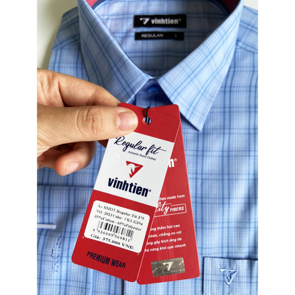Áo Sơ Mi Dài Tay Dáng Regular Vĩnh Tiến G394
