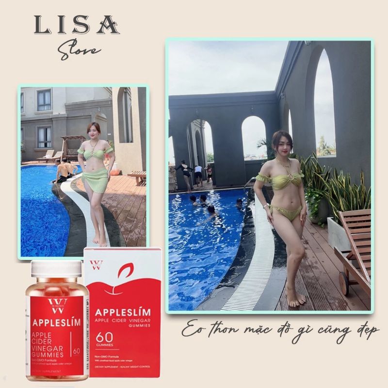 Kẹo dẻo giấm táo giảm cân đẹp da Appleslim